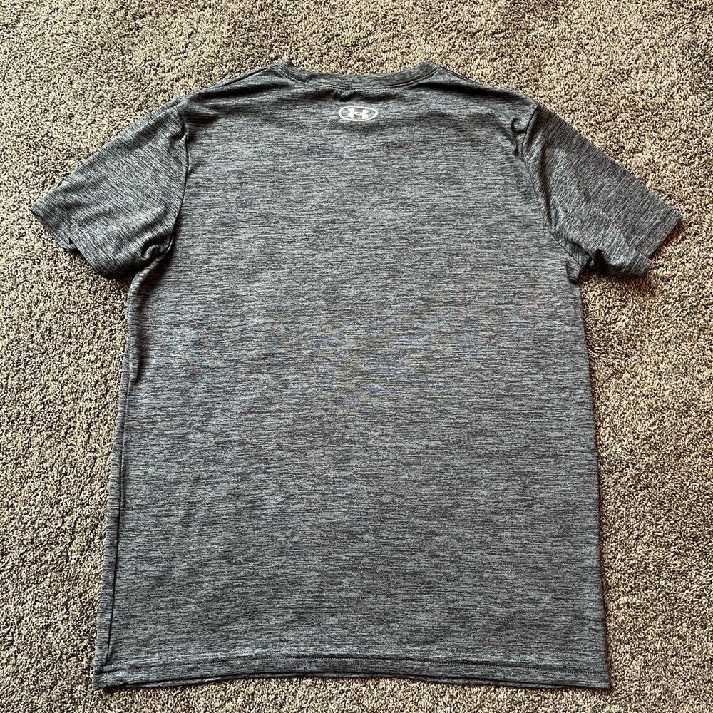 Youth Under Armour Gray Performance Athletic Shirt - Picture 2 of 5